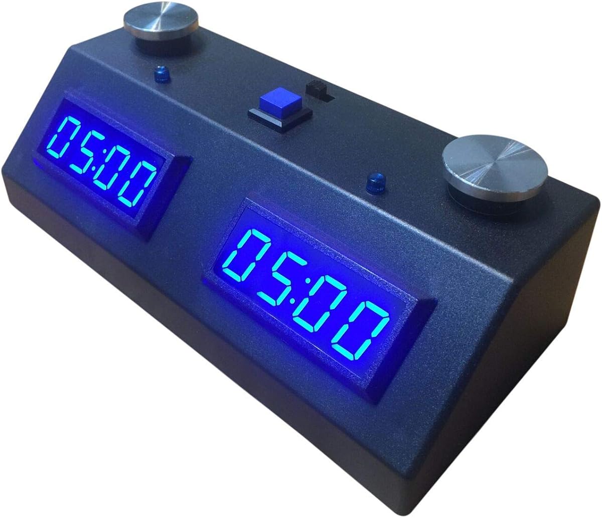 II Reloj de Ajedrez Digital - Negro/Azul