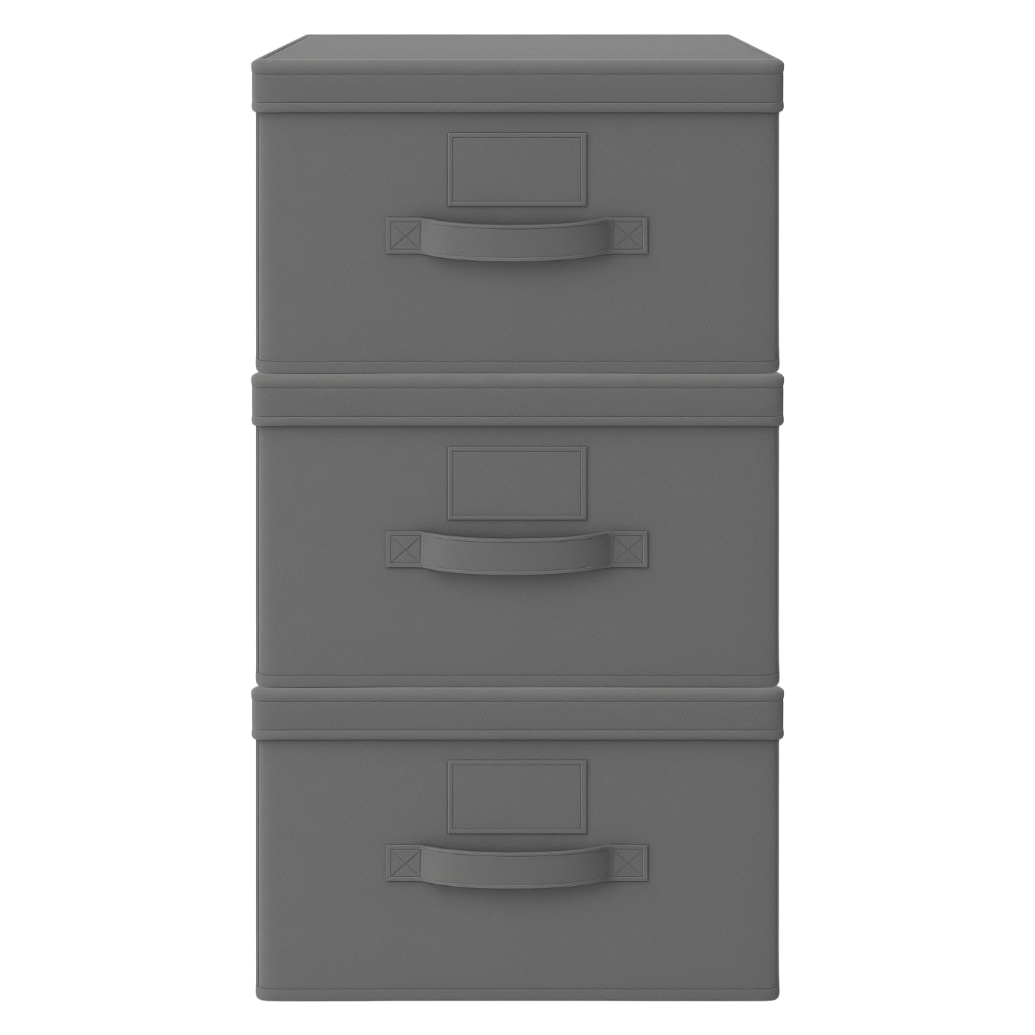 Set 7 Contenitori Portaoggetti In Plastica Con Coperchi E Manici – Organizer Per Scaffali (Grigio, 5XL + 2L)