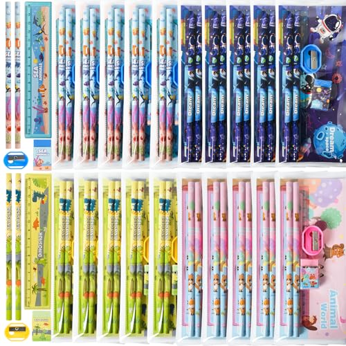 24 Sets Cute Back to School Stationery Supplies