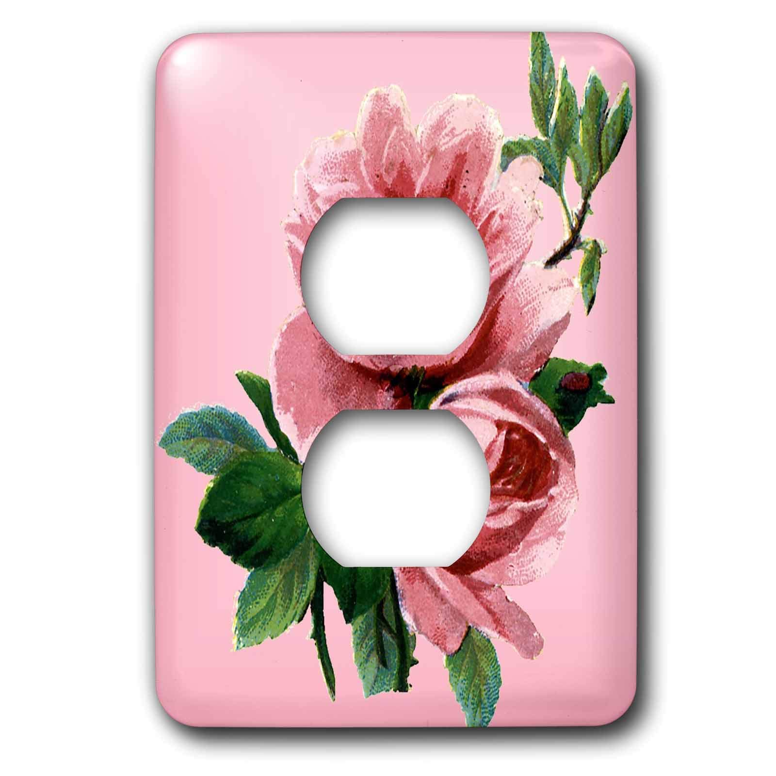 Cache de prise Rose classique 3dRose Lsp_23422_6 plaque décorative