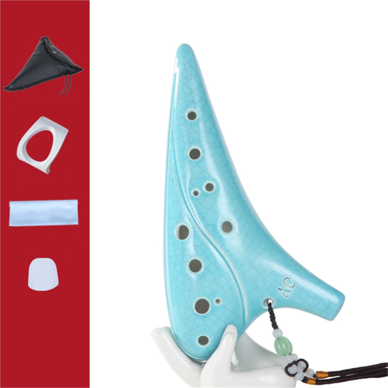 Ocarina Alto C Con Texture Blue Crack Ocarina Professionale Per Principianti A 12 Fori Ocarinawind