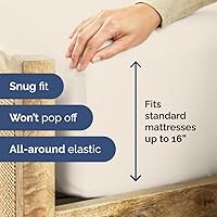 Vista 263 de King Fitted Bed Sheet - Bottom Single Fitted Sheet Only - Ultra-Soft Hotel Luxury Bedding w/ 8-16 Inch Deep Pockets - Breathable, Cooling & Wrinkle