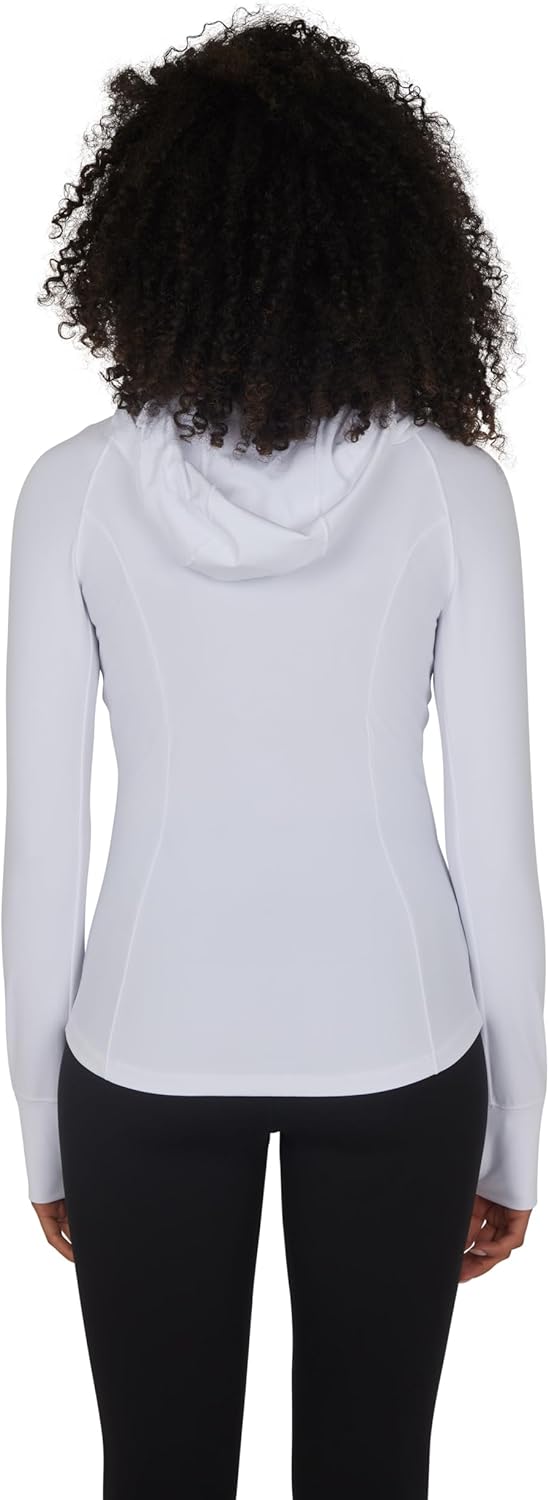 Yogalicious Full-Zip Lightweight Hooded Running Workout Yoga Lux Jacket with Pockets - Image 3