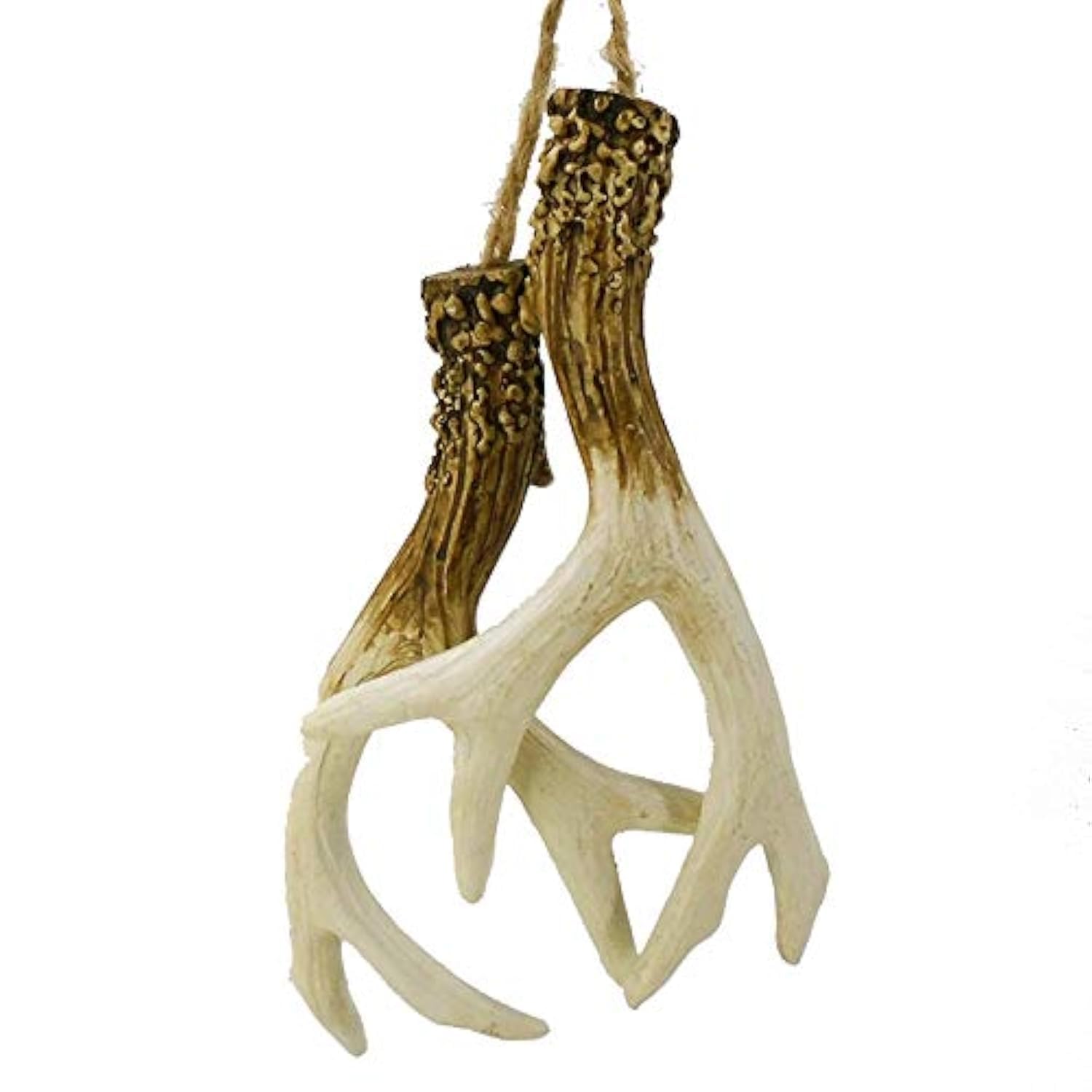 The Bridge Collection Pair of Faux Deer Antlers Ornament - Rearview Mirror Hanger for Hunter- Deer Hunting Ornament - Deer Antlers Decoration - Hunting Decor