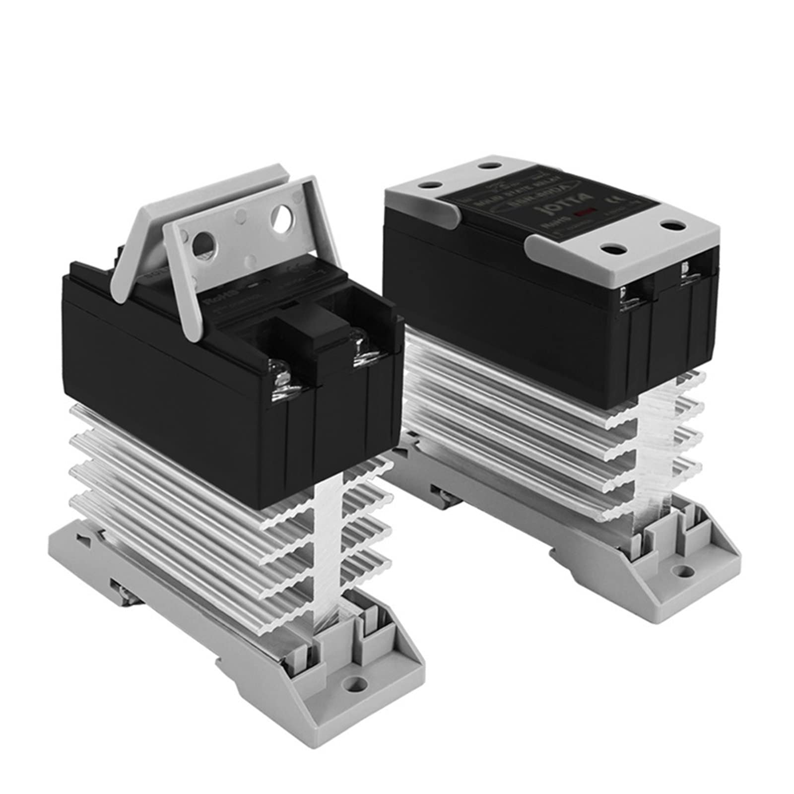 AQHYEBNSR Din Rail Mounted SSR Single Phase Solid State Relay with Heat Sink 10DA 25DA 40DA 60DA 80DA 100DA 120DA