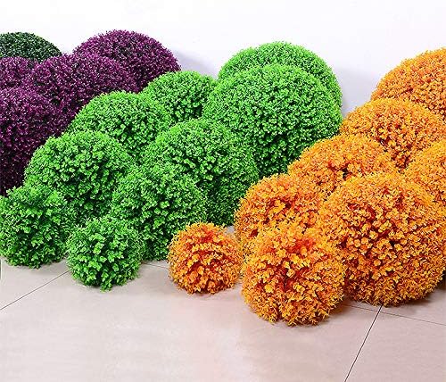 Green Grass Ball Artificial Plant Milan Grass Ball Plastic Boxwood Ball Eucalyptus Ball Wedding Party Outdoor Decoration Bonsai - (Size: 20cm, Color: A)