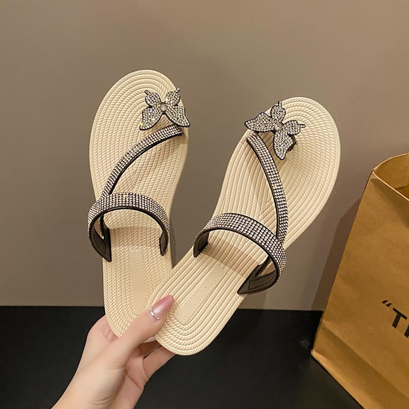 Womens Flat Sandals for Womens Summer Slippers Non Slip comfortable Beach Sandals Cute Round Open Toe Beach Slipper2