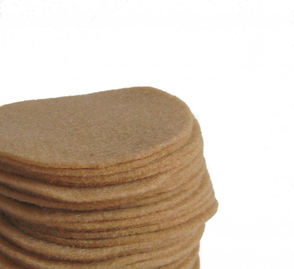 Nakpunar 8 inches Tan Beige Felt Circles - 30 Pieces