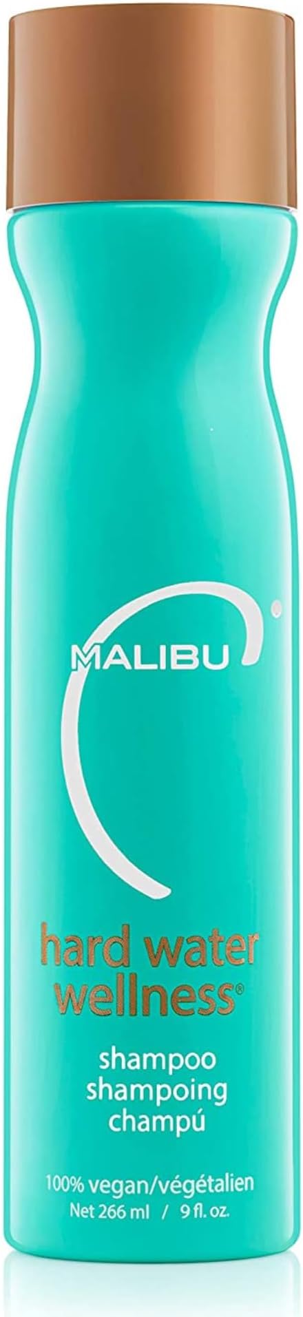 Malibu C Hard Water Wellness Hydrating Shampoo Protects Hair from Hard Water Elements and Removes Build Up Sulfate-Free Shampoo for Hair Vibrancy, 9oz