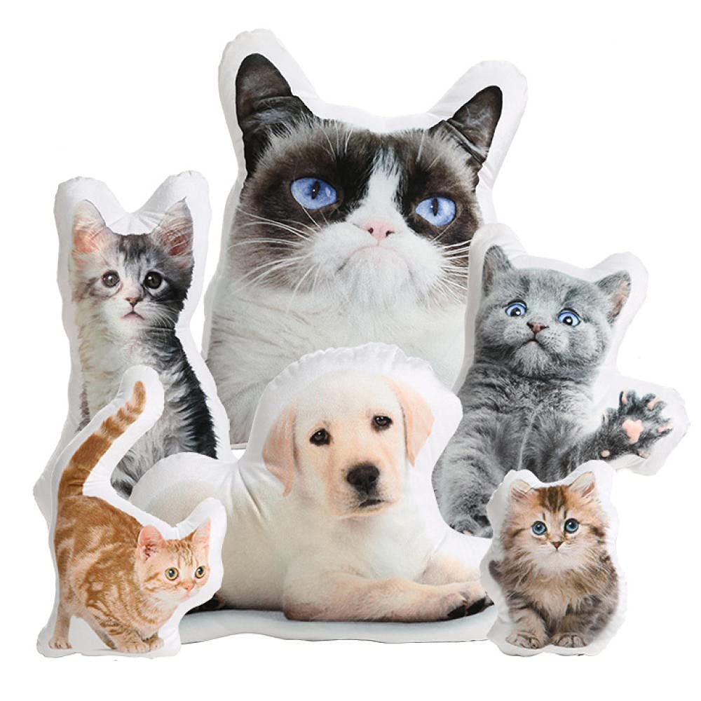 Custom Pillow Pet Personalized Dog Cat Shaped Cushion/Double Sided 3D Printing Photo Pillow/Home Sofa Car Seat Decorative Unique Christmas Birthday Gift