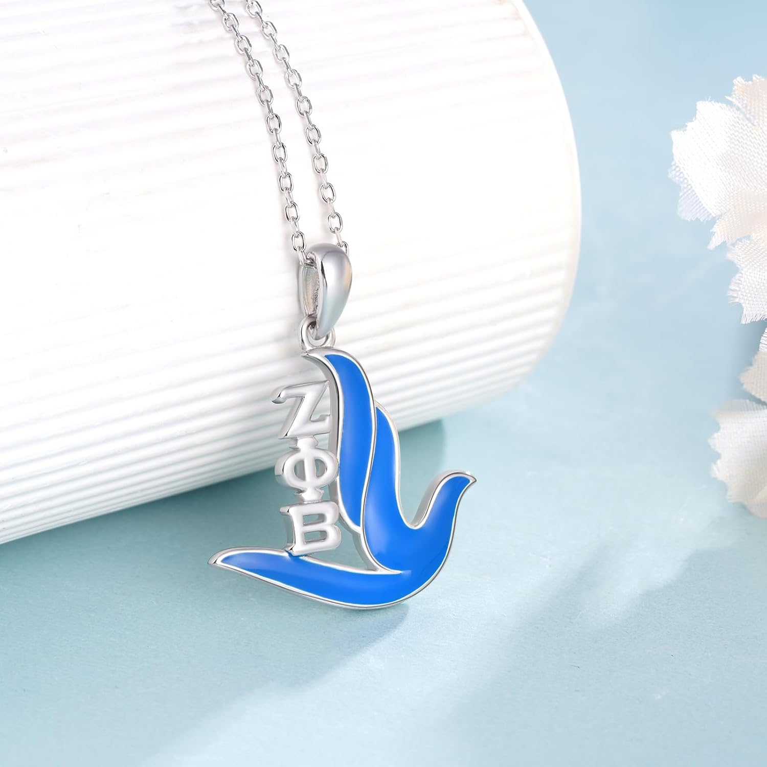 ZPB Sorority Necklace 925 Sterling Silver Sorority Gifts Paraphernalia Gifts Jewelry for Women - Image 3