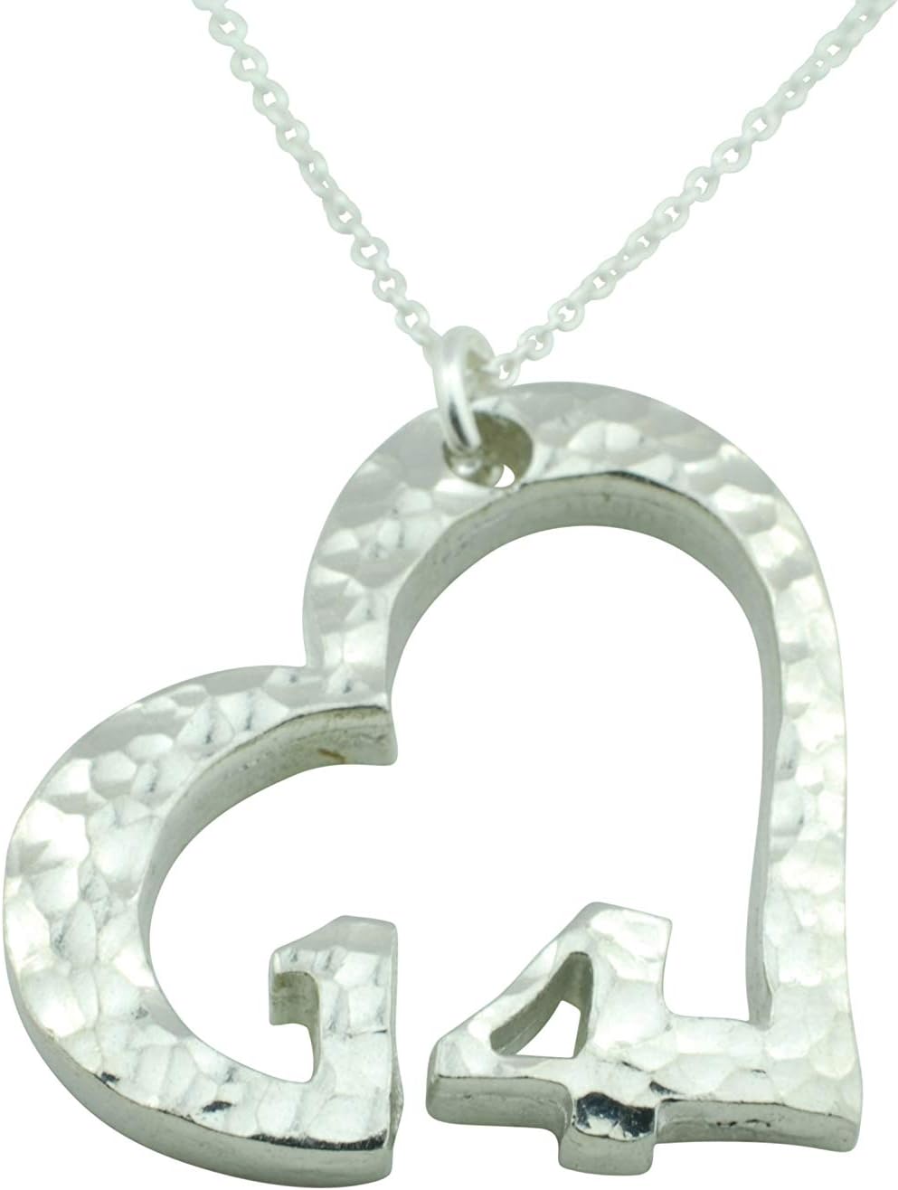 14th Anniversary Beaten Heart Pendant – 14 Year