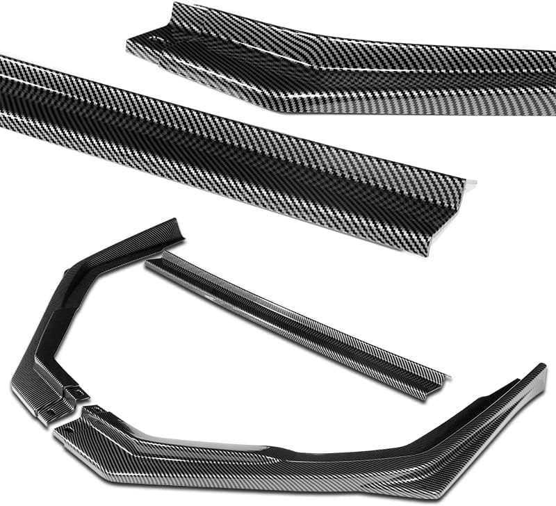 Miniatura 2 de Kit de 3 piezas de parachoques delantero compatible con Subaru Impreza 2017-2019, alerón de protección de moldura divisora estilo STP, difusor de