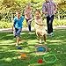 6 Stück Kunststoff Toss Ringe Set, Ring Toss Spiel, Farbige Wurfringe Spielsachen Für Kinder Und Erwachsene, Kind Target Übungsspiele, Grün, Lila, Rot, Kiuiom