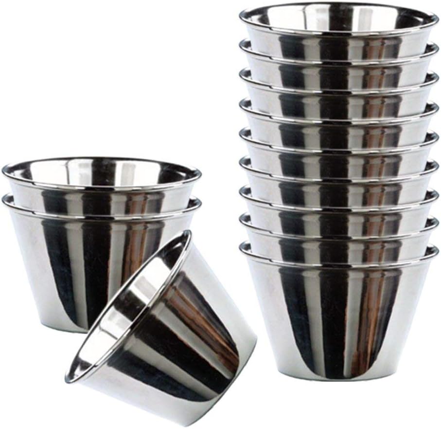 Flan Molds for Baking - Flan Container - Mini Tart Pans - Small Pie Tins - Egg Tart Molds - Mini Bundt Cake Pan - Pudding Mold - Jelly Molds & Flan Cups - 12 QTY Pack (2,75¨)