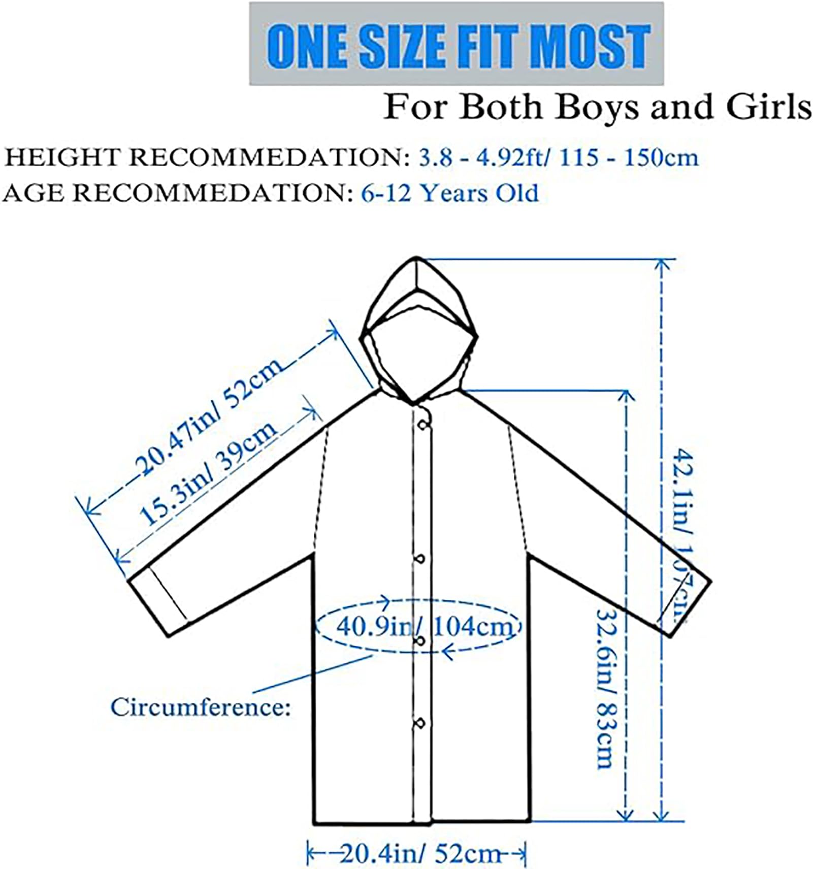 2 Pack Poncho de Lluvia Impermeable para Niños, Poncho Espesar EVA Transparente Reutilizable con Capucha, Poncho de Lluvia Impermeable Portátil para al Aire Libre Pinismo Ciclismo Cámping