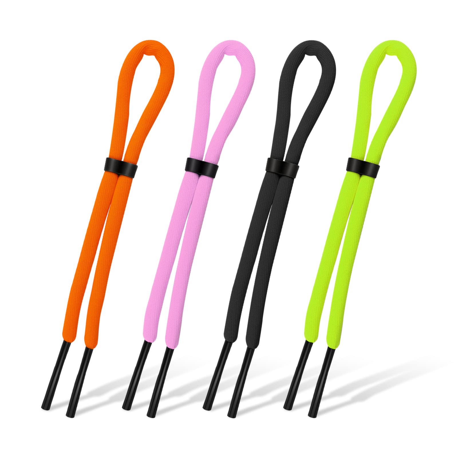 KINBOM 4 Piezas 66cm Cordones para Gafas, Ajustable Correa para Gafas de Sol Anti-Pérdida Correas para Gafas para Deportes Acuáticos Navegación Kayak Surf Hombres Mujeres