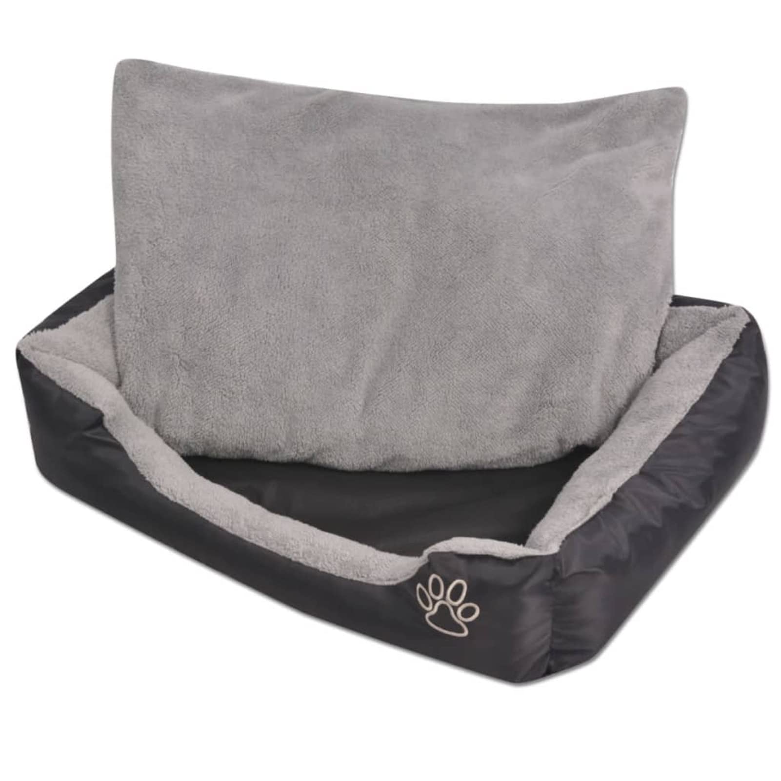 Cama para Perro con cojín Acolchado Talla L Negra, Colchon Perro, Cuna Perro, Cama Mascota, Dog Bed, Cama para Perros Y Gatos