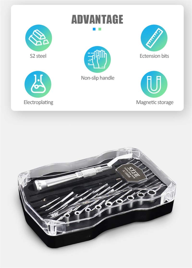 Cacciavite 52 in 1 Set di cacciaviti Punte di precisione Set di Punte per cacciavite Magnetico Cacciaviti a Bussola Kit di Utensili manuali per Telefono Cellulare