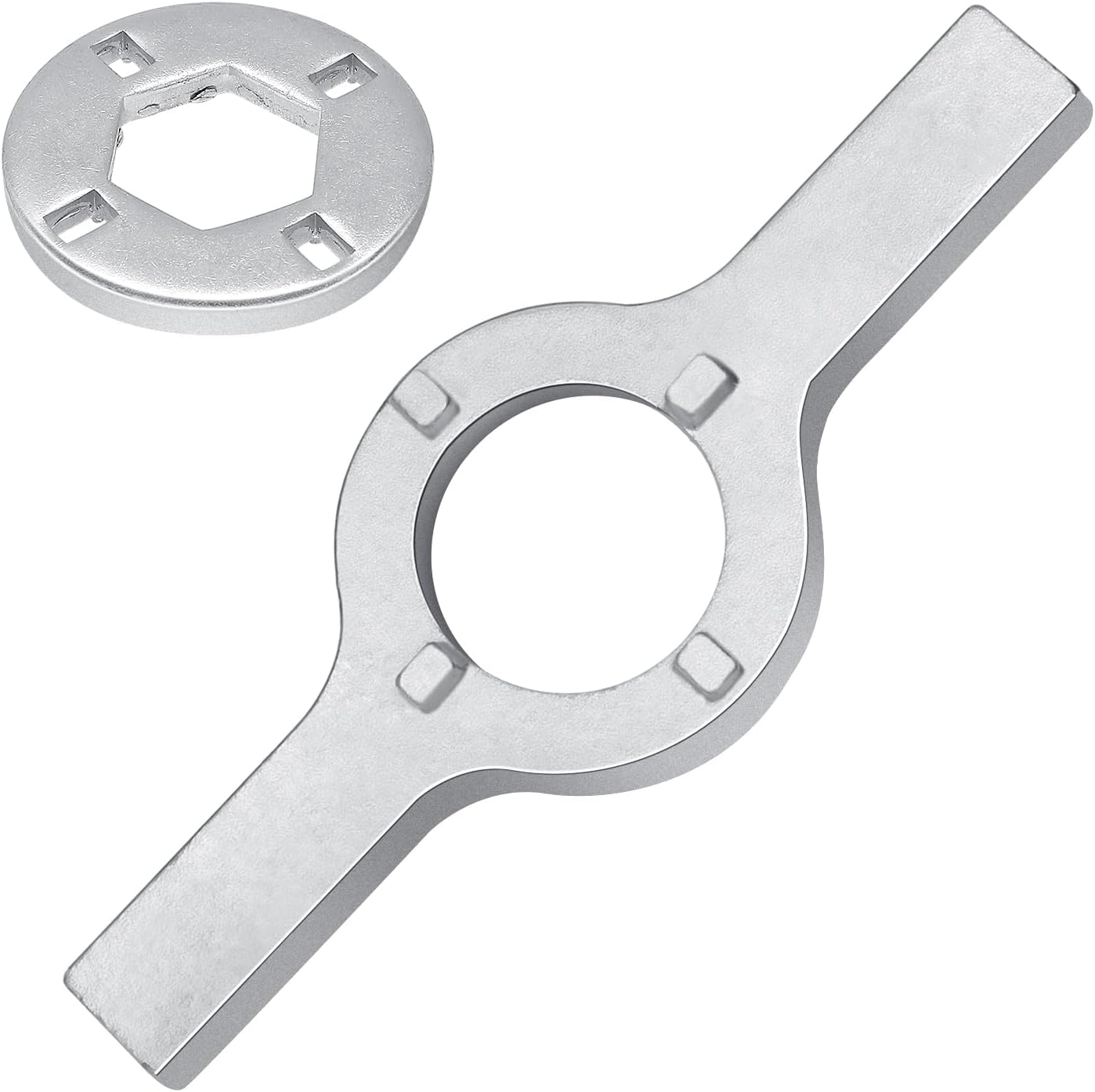 Beaquicy 【𝟮𝟬𝟮𝟲 𝗨𝗣𝗚𝗥𝗔𝗗𝗘 𝘀𝘁𝘂𝗿𝗱𝗶𝗻𝗲𝘀𝘀】 TB123A Washer Spanner Wrench Fit for GE Whirlpool Washer, 1-11/16 Inch Tub Nut Wrench Replaces TB123B ERTB123A whirlpool spanner wrench