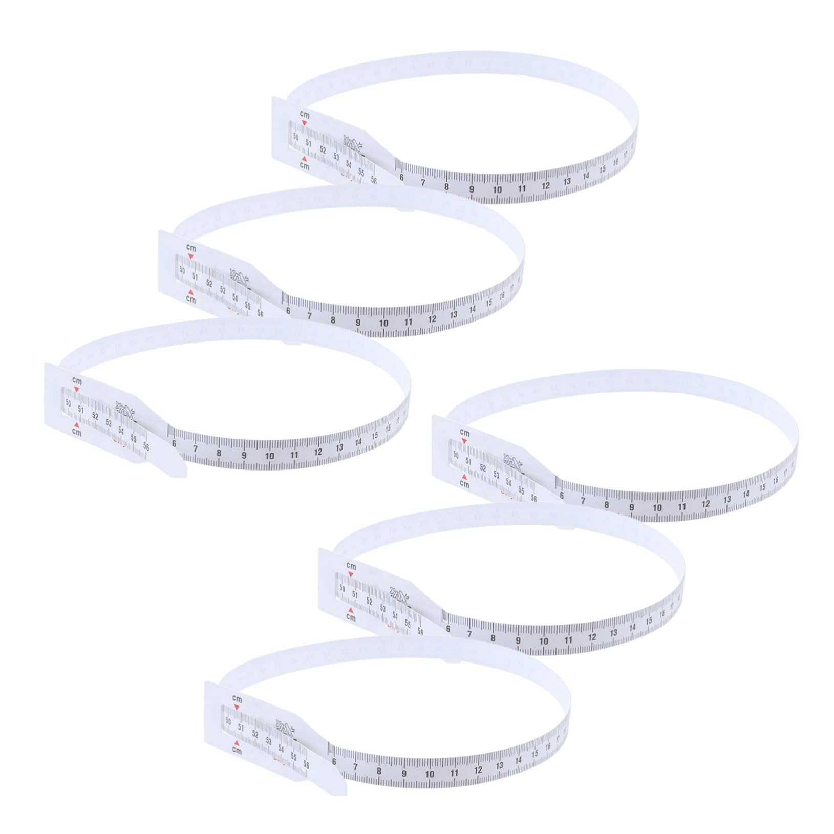 Uonlytech Mètre Ruban Bébé pour Tête et Bras Blanc 56 Cm Lot 6 Pièces Doux Peau Garçon et Filles Mesure Périmètre Crânien Suivi Croissance Couture Loisirs