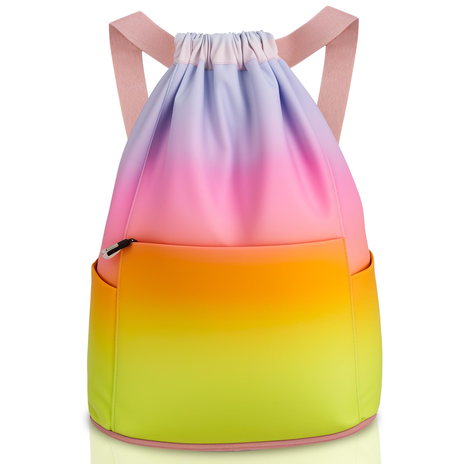 ViEinkaufen Swimming Bag for Kids Adults Waterproof Drawstring Gym Bags Large Swim Gym Bag Gradient Sports Backpacks for School Beach Holidays Travel Shopping Daily