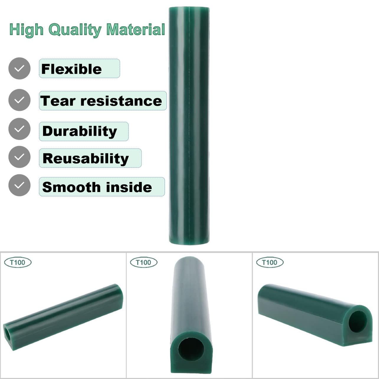 Tubo per colata di cera ad anello, stampo ad anello liscio per gioielli, cera verde dura, strumento di iniezione per tubo per colata di cera da intaglio, stampo in cera per decoupage, scultura in tubo