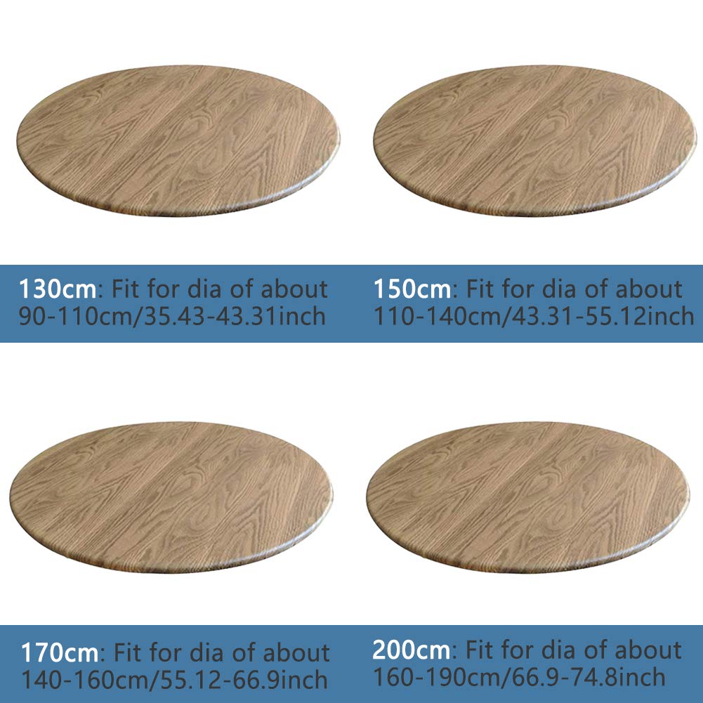 FANSU 3D Nappe Ronde Toile Cirée, Nappe Anti Tache