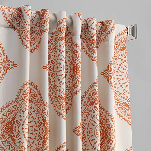 HPD Half Price Drapes Printed Room Darkening Curtains 50 X 108 (1 Panel), BOCH-KC27-108, Henna, W 50" x L 108" (1 Panels) - Image 3