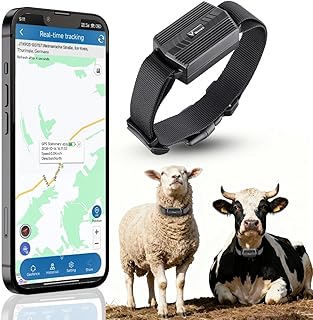 4G GPS Tracker für Rinder, Echtzeit Tracking, 3000 mAh, Anti Verlust GPS Halsband, Geofence, 180 Tage historische Bewegungsdaten, für Rinder, Schafe, Pferde, Kamele für die Farmverwaltung TK935