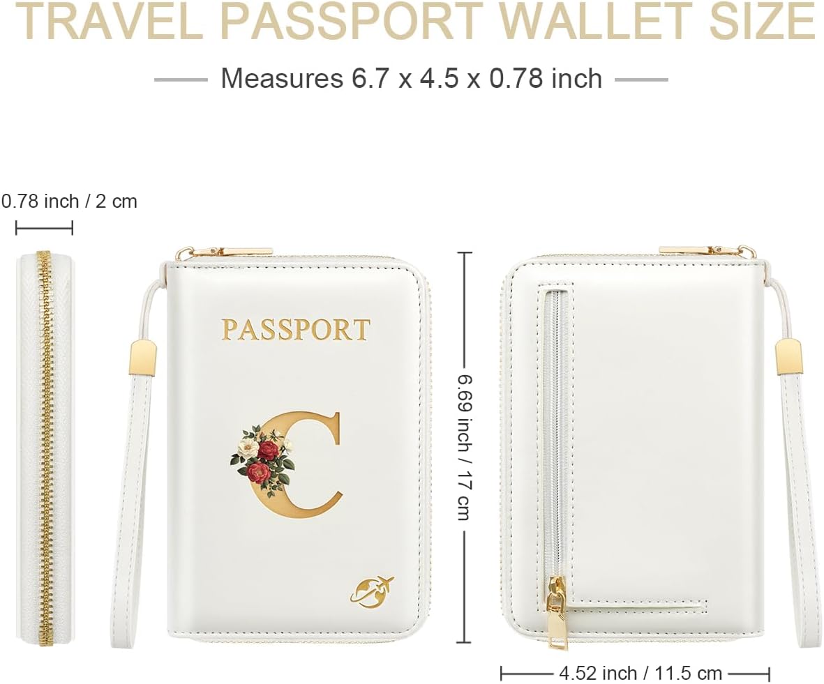 Passport Holder for Travel Personalized Wallet with Wristlet Women image 4