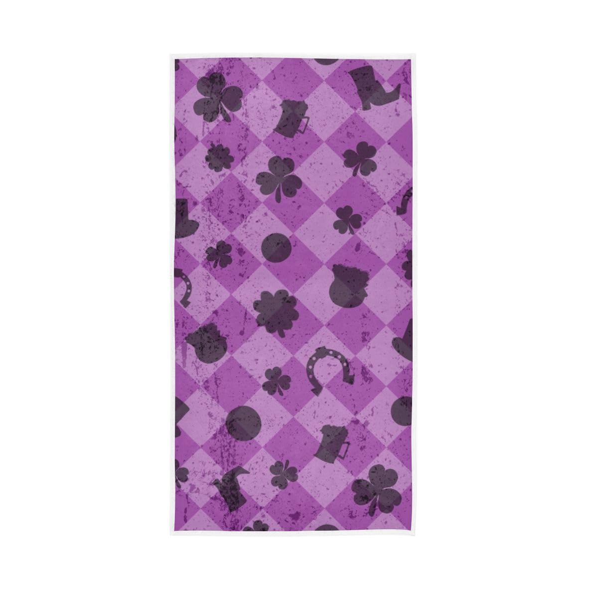 LSRCPD St Patricks Day Shamrock Hand Towel Soft Washcloths Decorative Towels 15 x 30 Inch