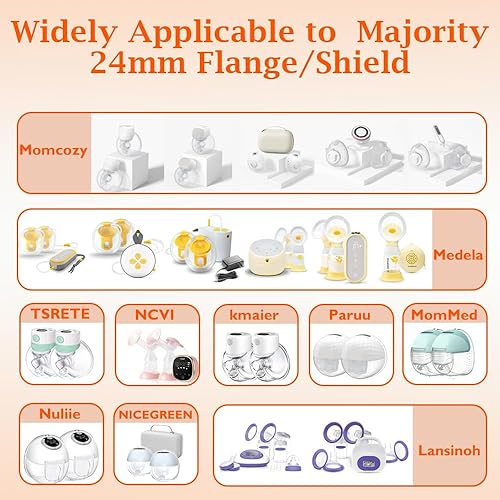 Miniatura 2 de Insertos de brida, 10 unidades de escudos para extractor de leche de 190.827 in* 0.206 in compatibles con Momcozy