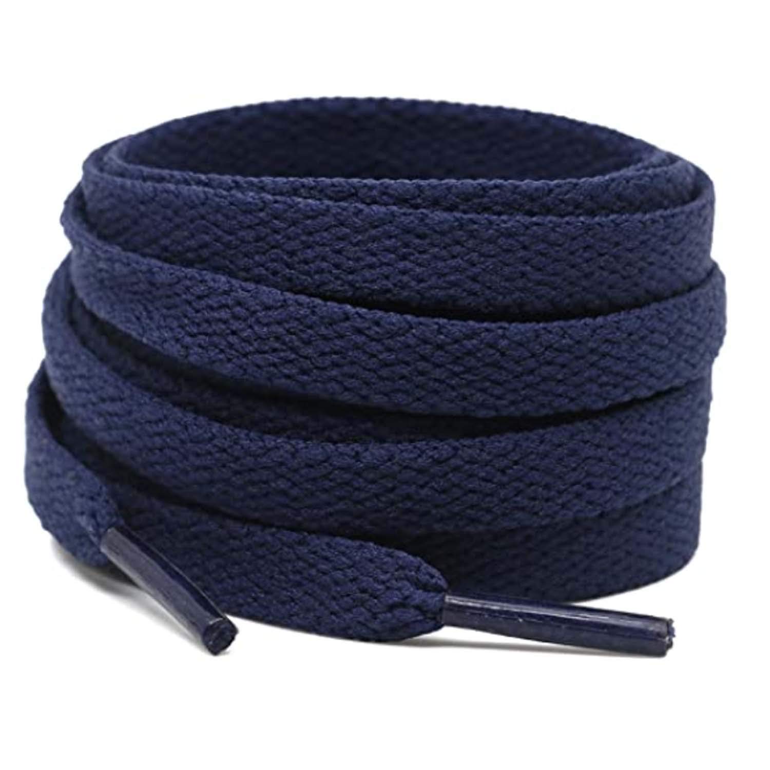 Buy SUNBIRD2Pair Flat Shoes laces Navy Blue Half Round 1/4" Athletic