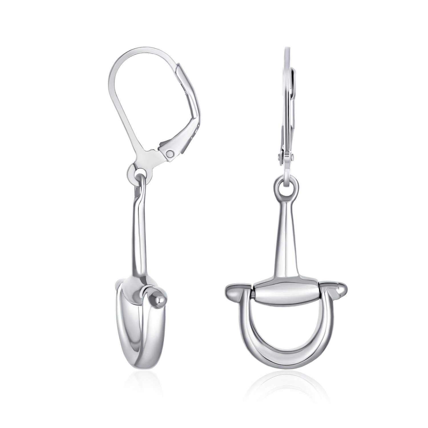 Orecchini Cowgirl Regalo Equino Con Pendenti A Cerchio Con Morso Per Cavalli, Gioielli Western Per Donne Adolescenti Placcati In Oro Rosa In Argento Sterling .925