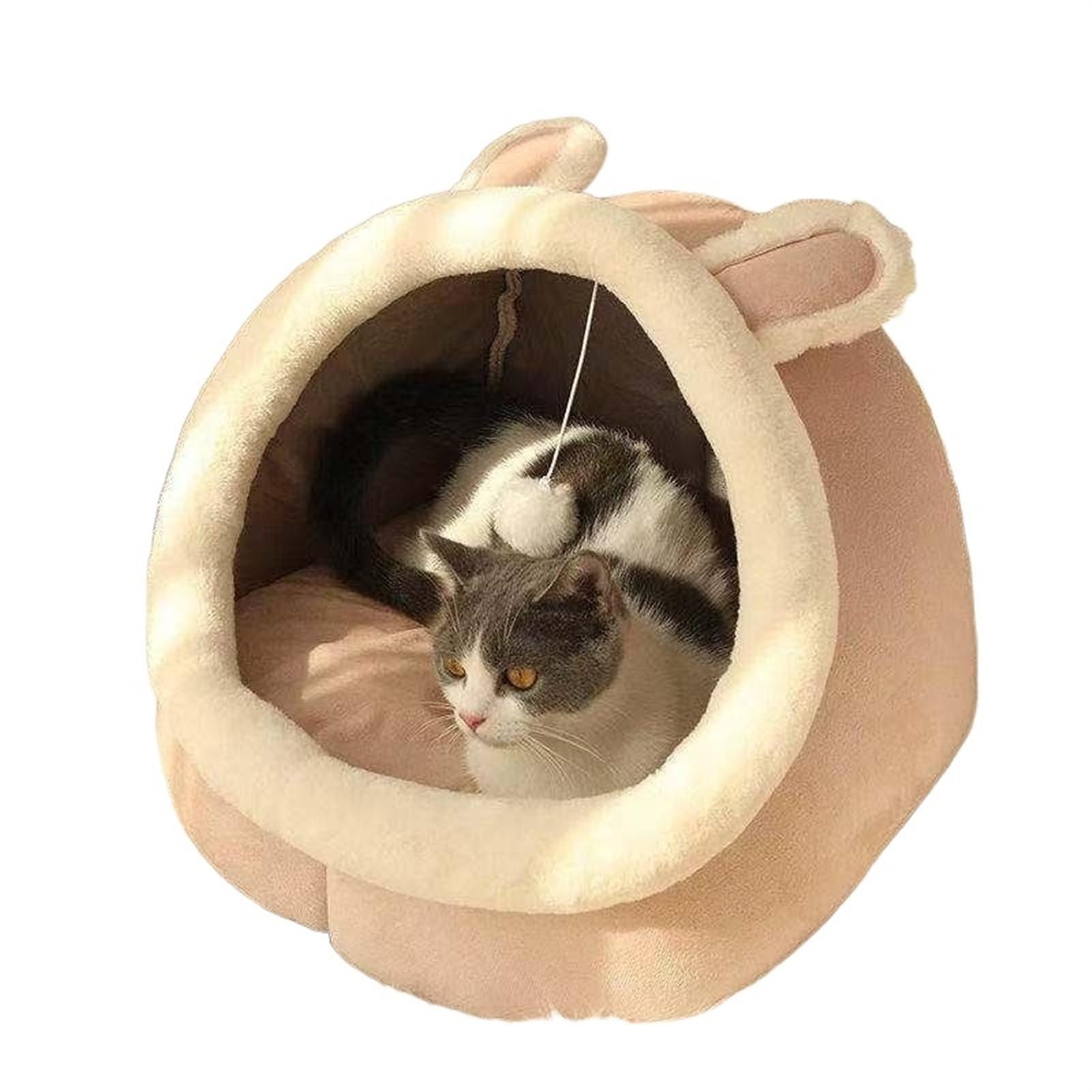 LISK Four Seasons General semi-Closed Package Cute cat nest Dog nest Winter Warm pet nest (Color : Color3, Size : Medium)