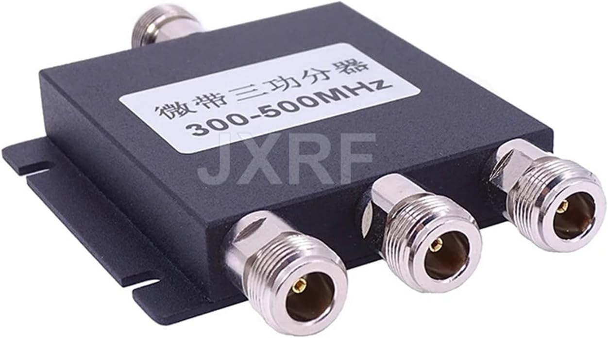 RF Coaxial Splitter, 1 to 3 Way Power Splitter, 300-500MHz Signal Booster Divider, N Female 50ohm