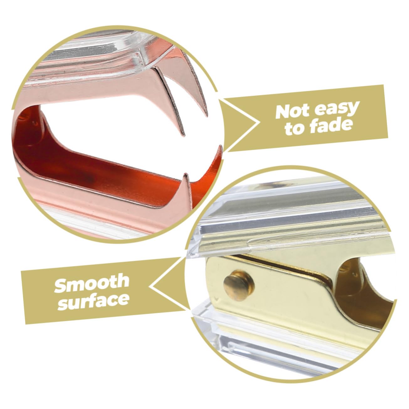 NUOBESTY 4 Set Levapunti Acrilico Per Ufficio Strumento Manuale Per Rimuovere Graffette Design Elegante Oro E Rosa Oro Per Scrivania E Ufficio 2 Pezzi * 4