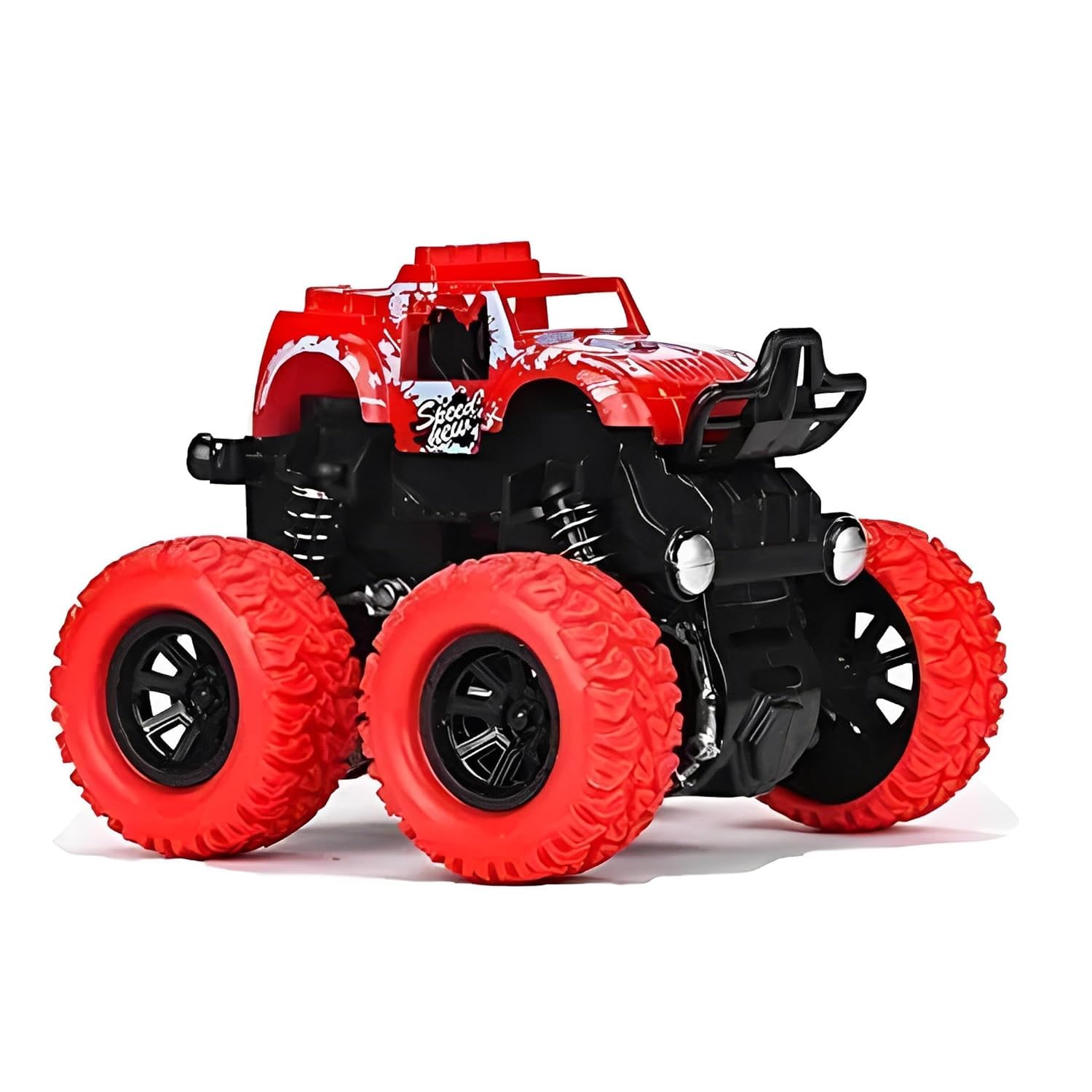 Neel Exciting Pack of 2 Monster Trucks for Boys 3-7 Years Old, Friction Powered Car Toys, Durable High-Density Alloy and Non-Toxic Plastic, Non-Slip Tires for Educational Play Birthday Gift