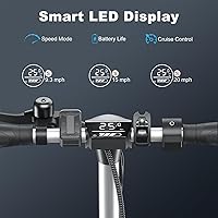 Vista 6 de Caroma Electric Scooter Adults, 350W/500W Motor, Top Speed 20/25 Mph & 30 Miles Range, 8.5" Solid Tires, Cruise Control E Scooter for Adults