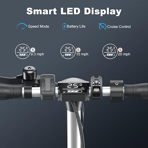 Miniatura 115 de Caroma Scooter eléctrico para adultos, potente motor de 350 W/500 W/750 W, velocidad máxima de 20/25 millas por hora y rango de 18/25/30 millas