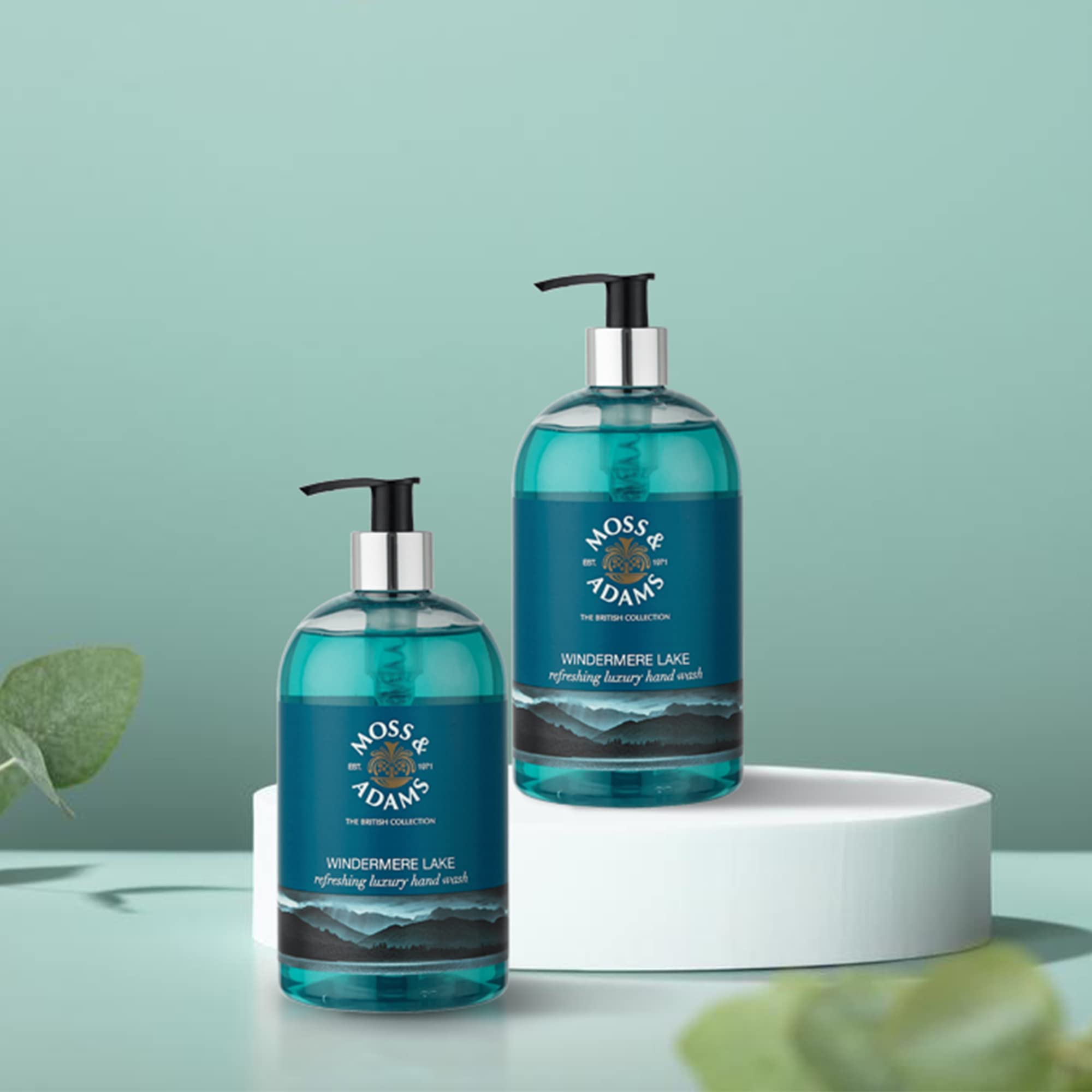 Moss & Adams Windermere Lake Germ Protection Refreshing Luxury Hand Wash - 500ml (Pack of 2) | Smart Living Product