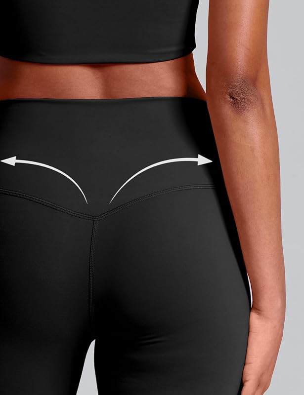 SKIDREAM XXS-XL Women's Tummy Control Opaque Yoga Leggings - High Waisted Gym Workout Pants for Women Black image 3