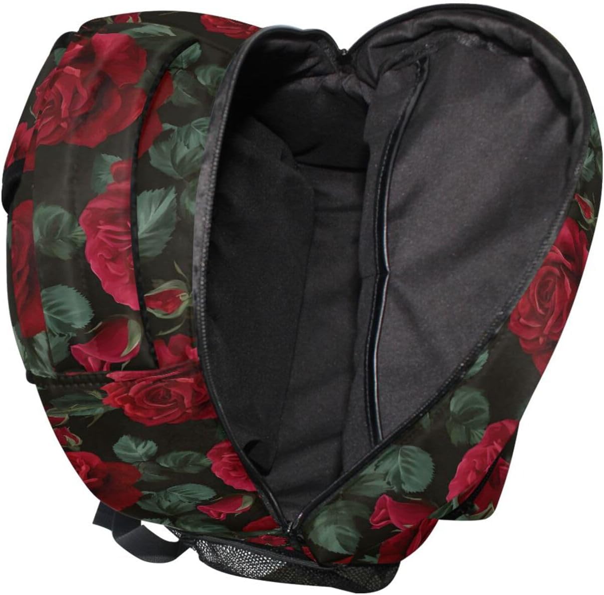 ALAZA Red Rose Flower Floral Large Backpack for Women Girls kids School Personalized Laptop iPad Tablet Travel School Bag with Multiple Pockets