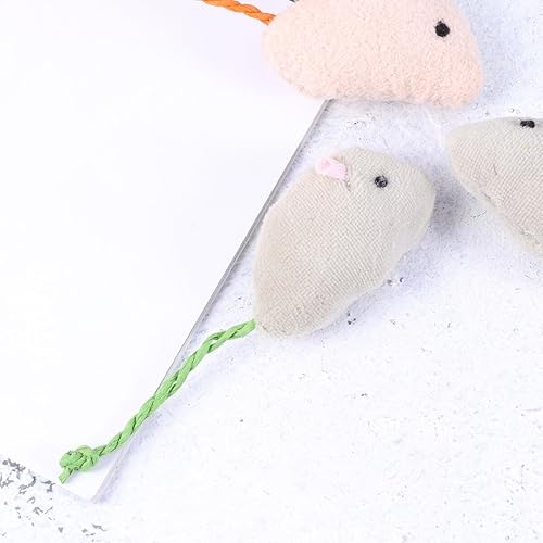 Miniatura 8 de 3pcs Plush Simulation Mouse Cat Realistic Fur Mice with Long Tail for Interactive Play and Chewing Stimulates Cats and Kittens and Pet