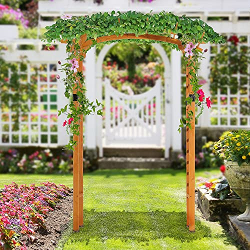 Outsunny-90in-Wood-Garden-Arbor-Arch-with-Trellis-Wall-for-Climbing-Hanging-Plants-Decor-for-Party-Weddings-Birthdays-Backyards Outsunny 90in Wood Garden Arbor Arch with Trellis Wall for Climbing Hanging Plants Decor for Party Weddings Birthdays Backyards