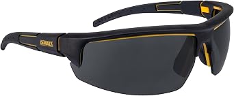 DEWALT DPG109 Polarized Safety Glasses with Anti-Slip, UV and Impact Protection - Black Frame - Smoke Lens