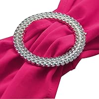 Vista 65 de MDS - Paquete de 50 bandas elásticas de elastano para silla, lazos elásticos para sillas con hebilla deslizante, ajuste universal para bodas, Acción