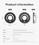 Ringke Dual Magnetic Silicone Ring for MagSafe Phone Grip - Black | [Double Sided Magnet] Soft Slim Lightweight Flexible Finger Phone Holder for iPhone, Samsung Galaxy, Pixel Magnetic Case