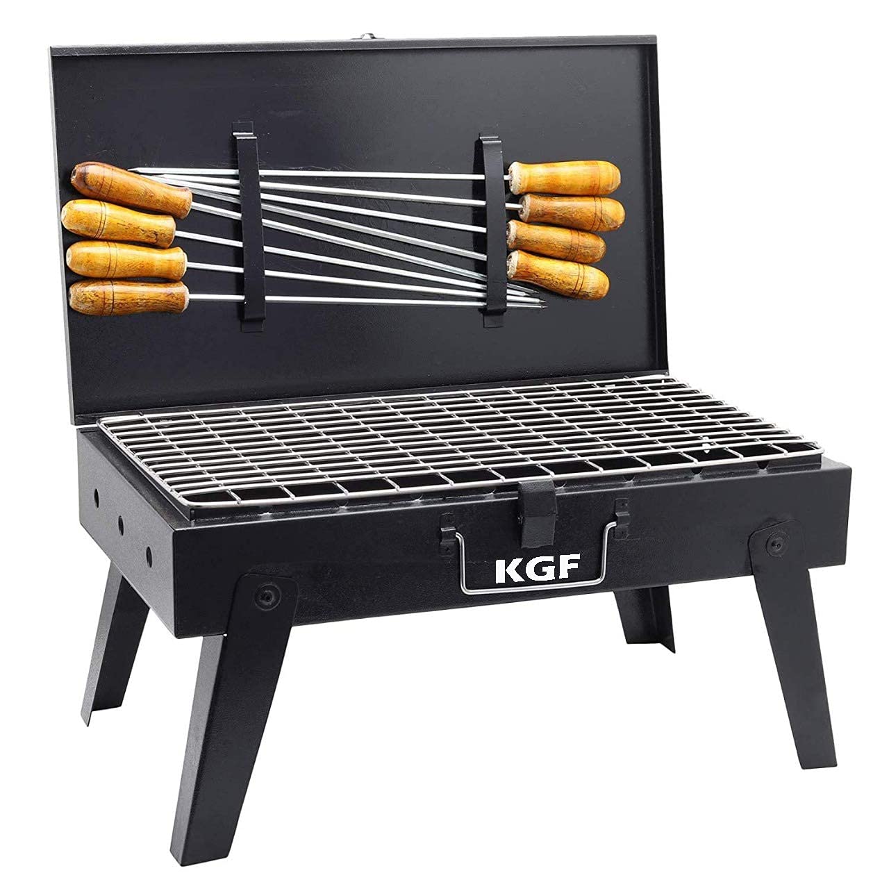 KGF Briefcase Bbq Charcoal Barbeque Large Size With Elegant Look Color - Black, Free Standing (B09HC56RL5) Amazon Price History, Amazon Price Tracker